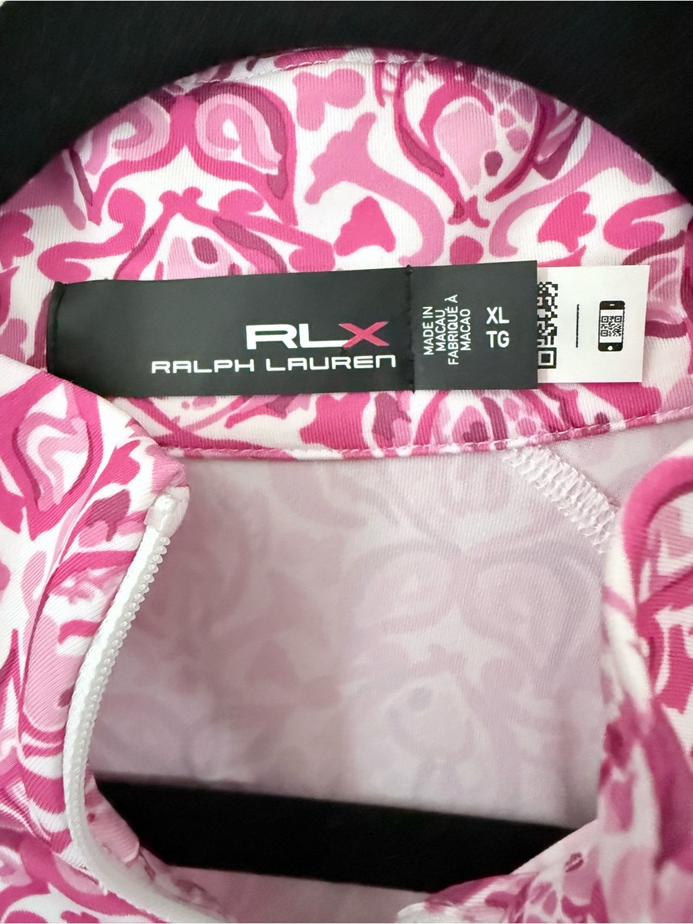Ralph Lauren RLX Pink Floral Quarter-Zip Pullover - Picture 2 of 8